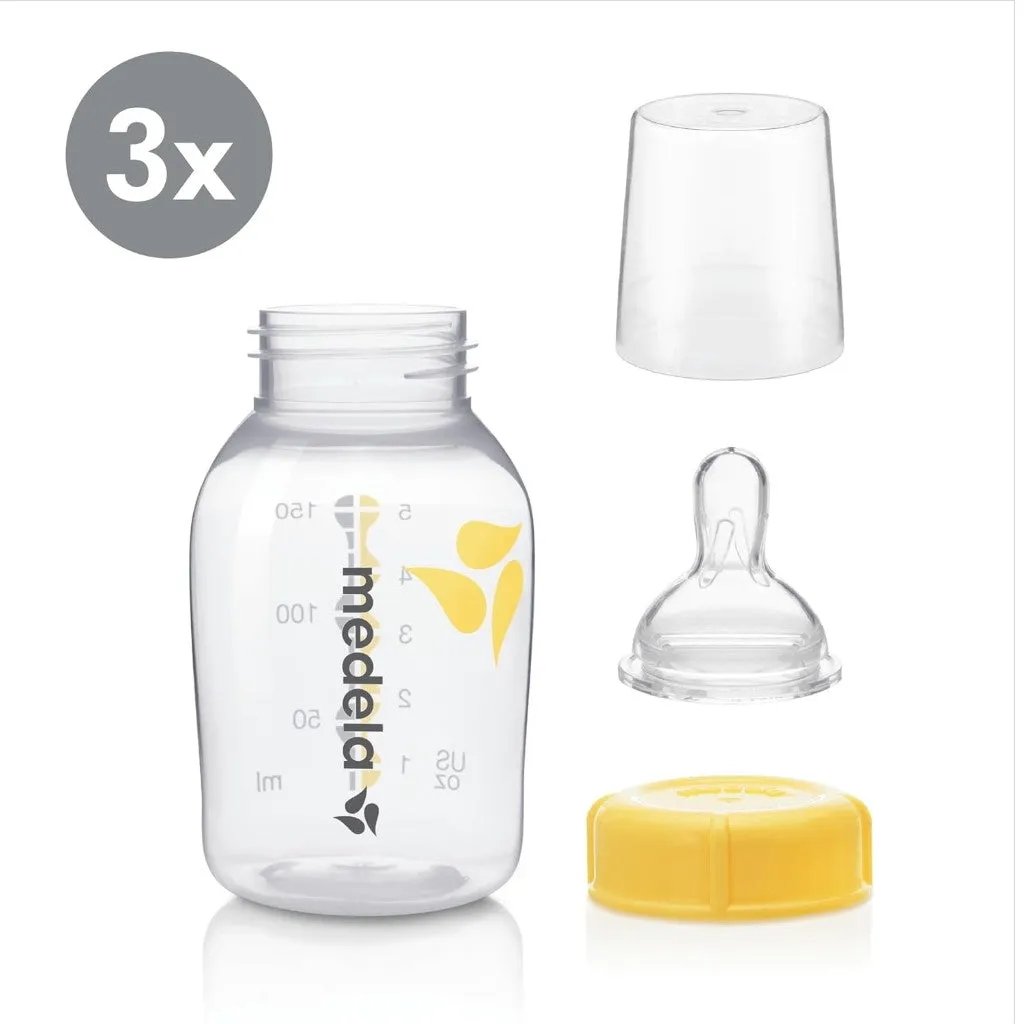 5 oz Breast Milk Feeding & Storage Bottles 3 Pack