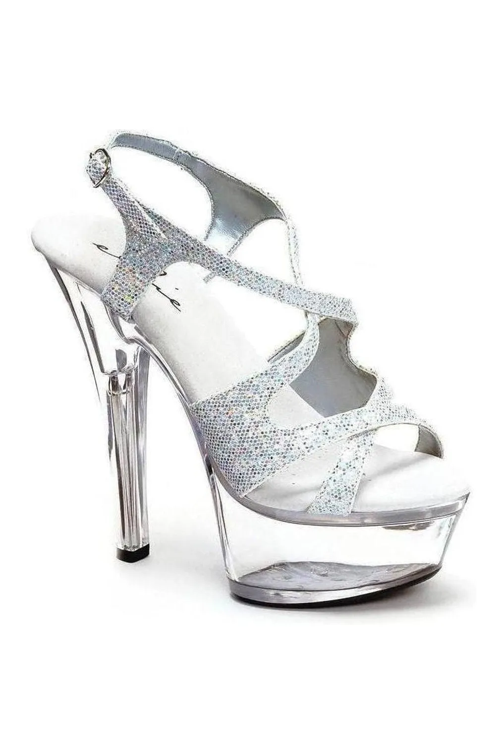 601-LANCE-G Sandal | Silver Satin