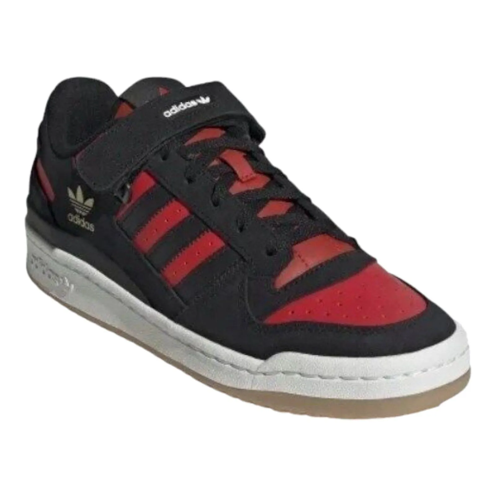 adidas Originals Forum Low Trainers - Core Black / Vivid Red