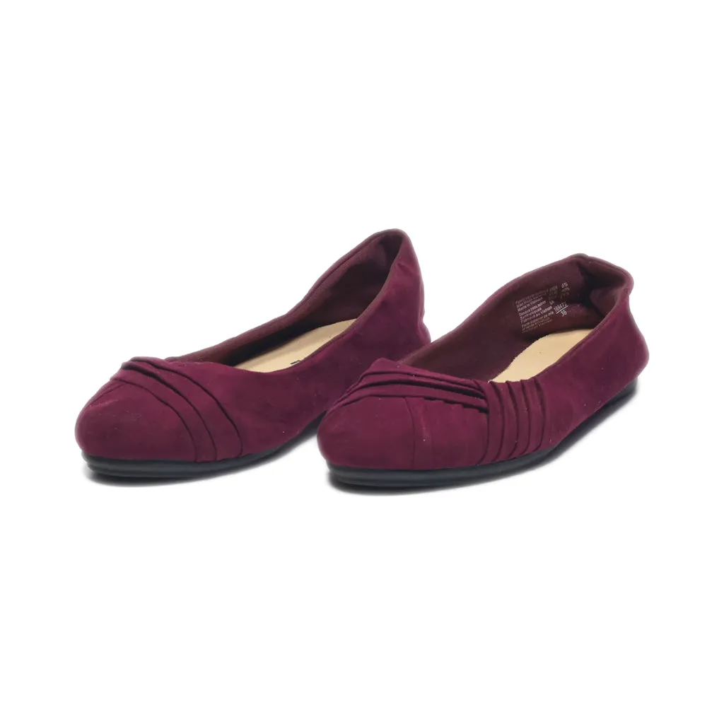 American Eagle Ballerinas Leather Maroon Colour For Women