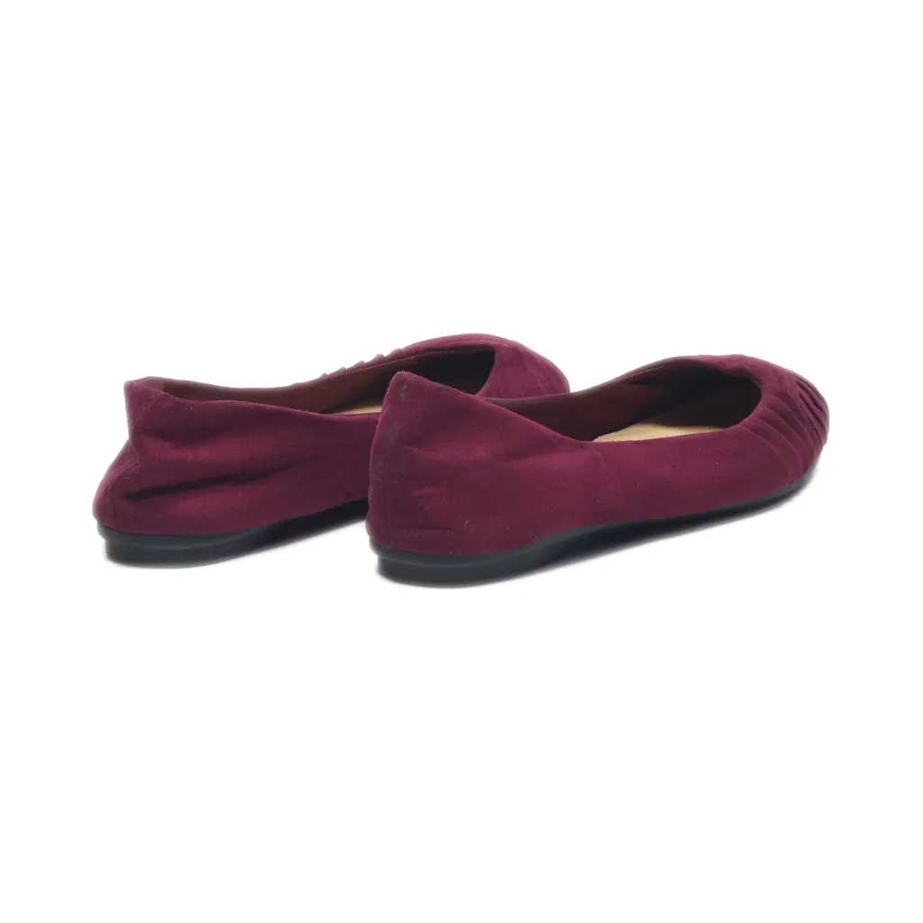 American Eagle Ballerinas Leather Maroon Colour For Women