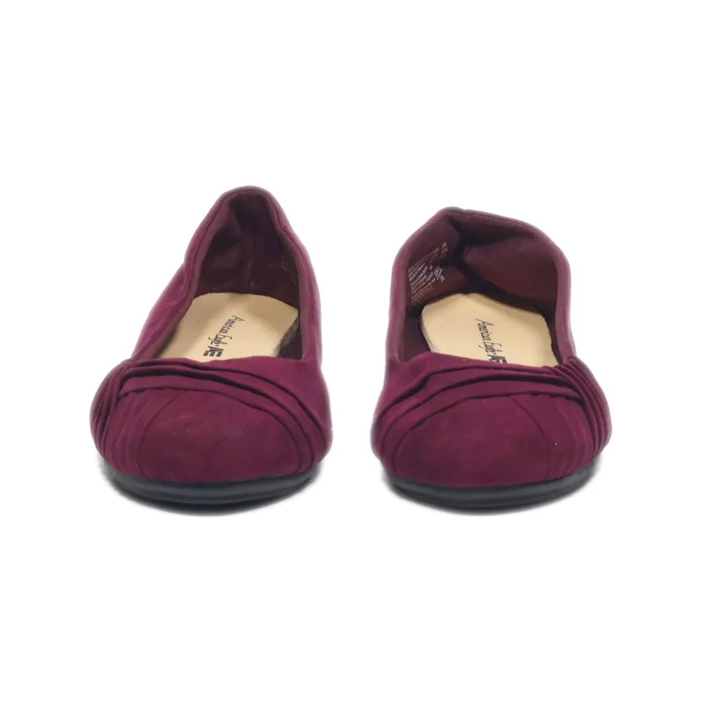 American Eagle Ballerinas Leather Maroon Colour For Women