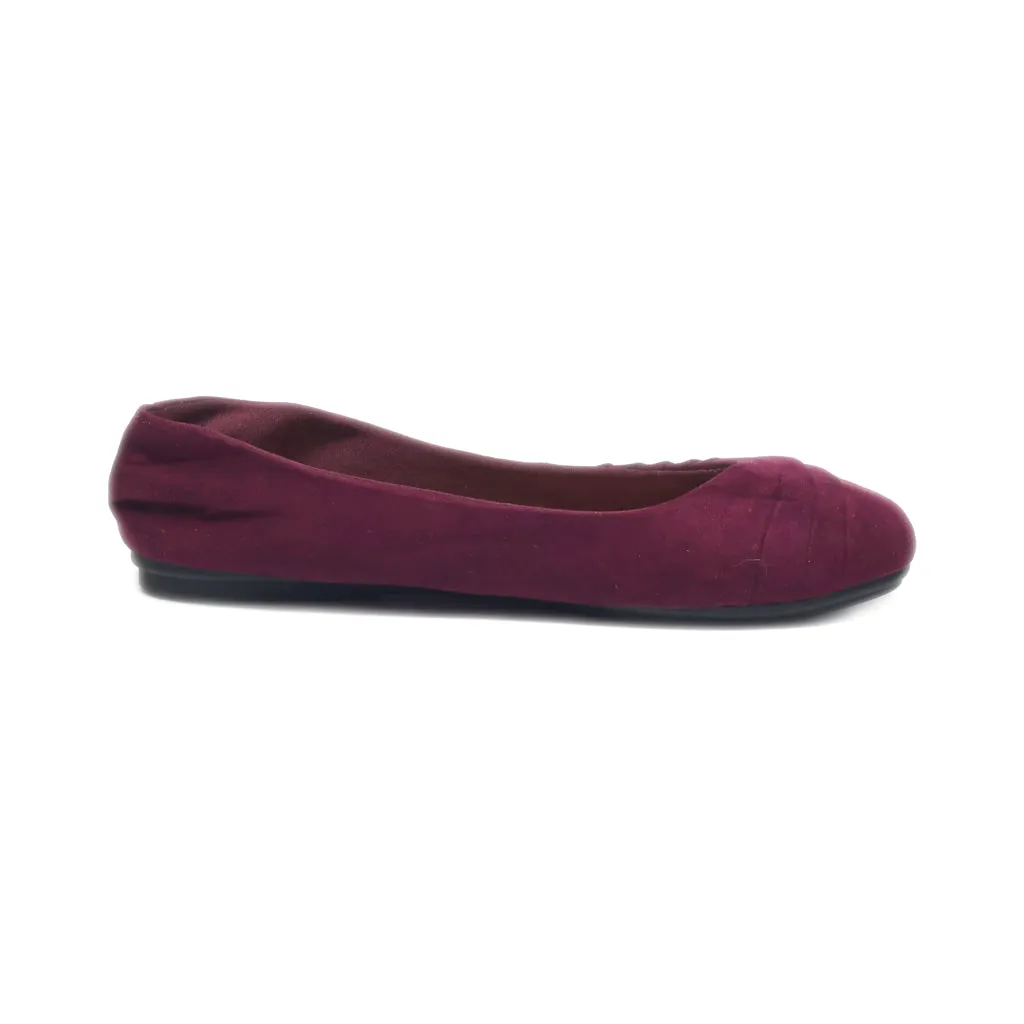 American Eagle Ballerinas Leather Maroon Colour For Women