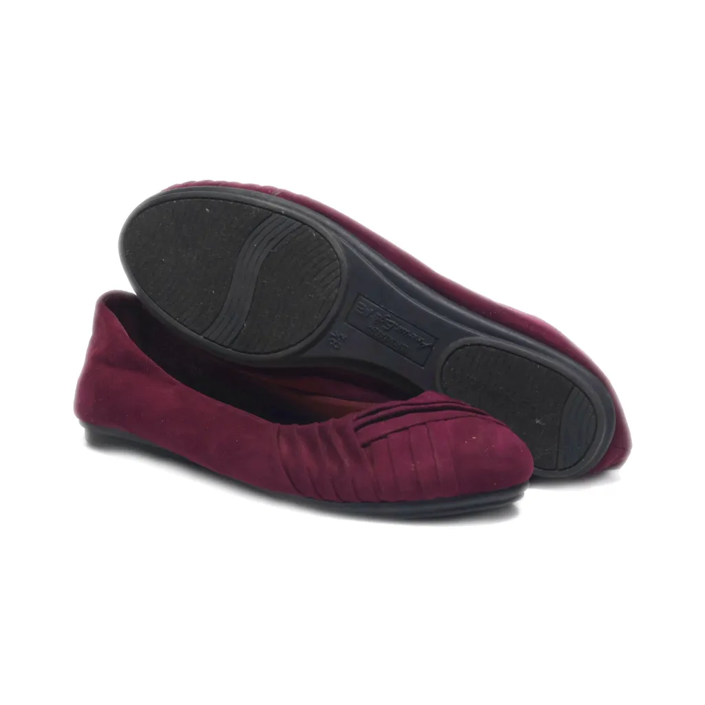 American Eagle Ballerinas Leather Maroon Colour For Women