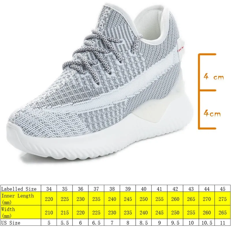 Amozae  2022 Women Summer Shoes New Sock Sneakers Platform Wedge Heel Dad Shoes Chunky Sneakers Pumps Breathable Comfy Shoes