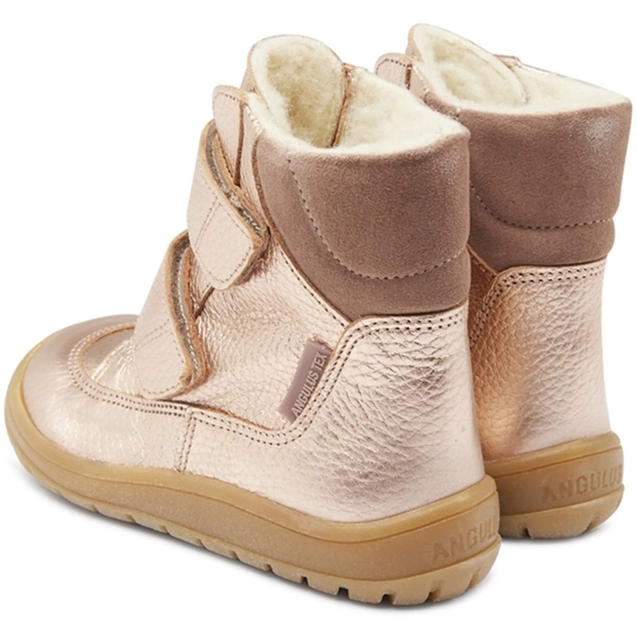 Angulus Tex-Boots With Velcro Ligth Copper/Pale Mauve