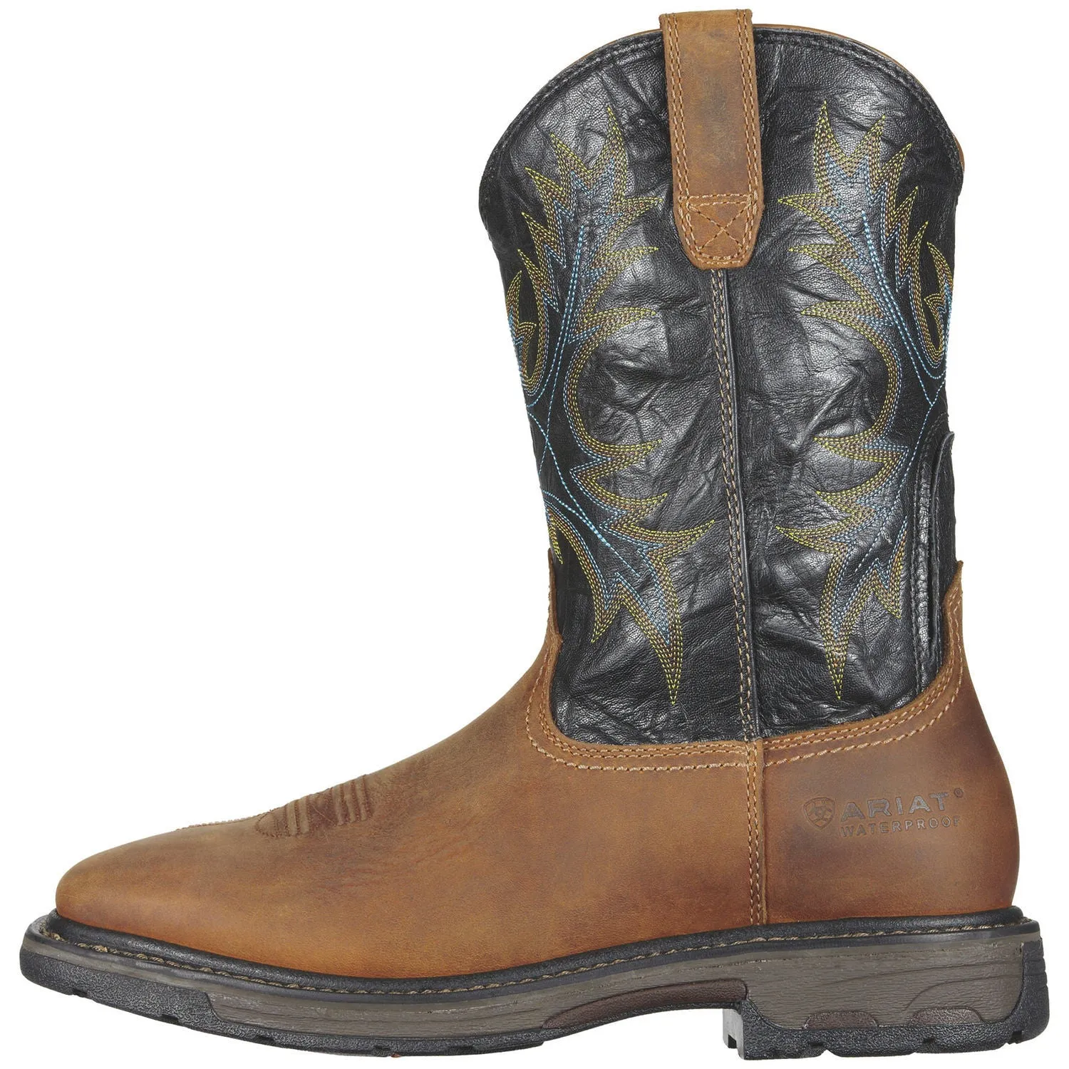 Ariat Men's 11" Workhog WP Steel Toe Work Boot - Aged Bark/Black 10010133