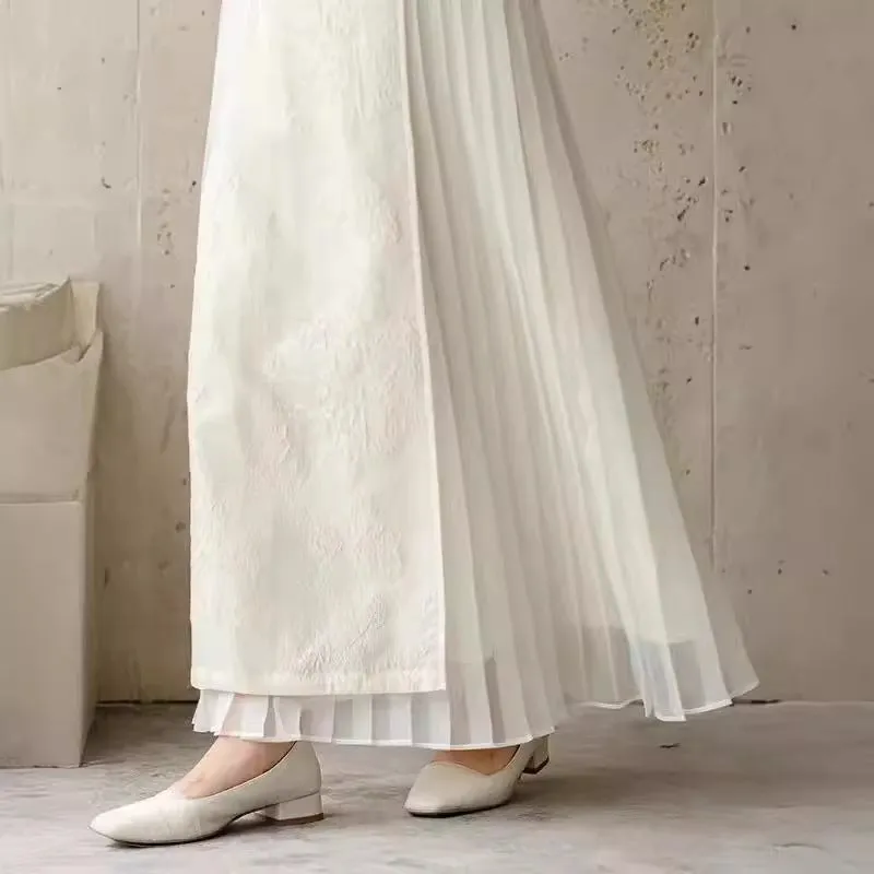 Artistic Pleated Textured Skirt