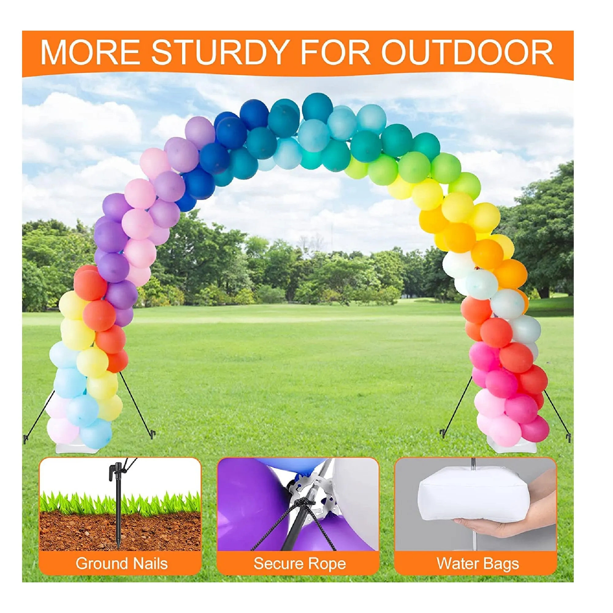 Balloon Arch Kit | Adjustable Balloon Arch Stand Kit With Floor Balloon Stand Base With Pumps