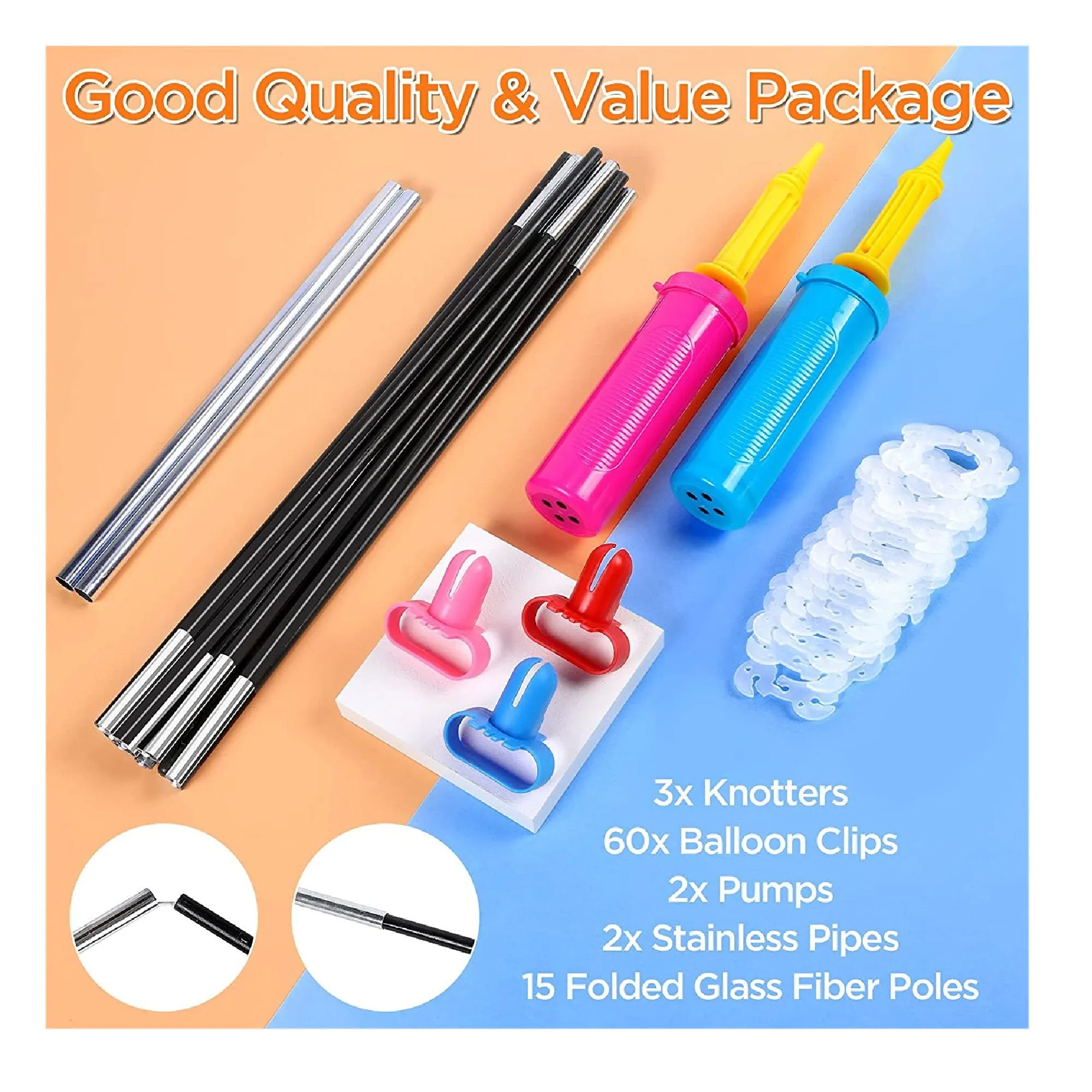 Balloon Arch Kit | Adjustable Balloon Arch Stand Kit With Floor Balloon Stand Base With Pumps