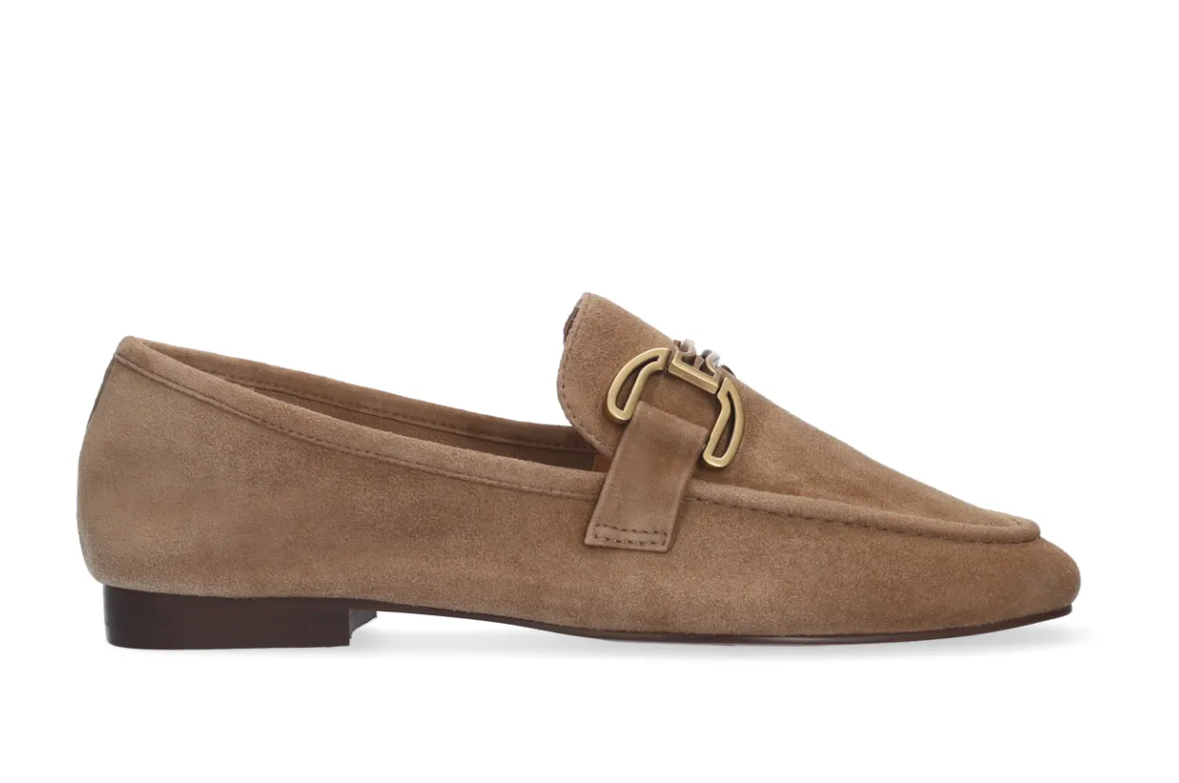 Bibi Lou Taupe Suede Loafers