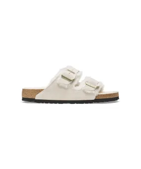 BIRKENSTOCK ARIZONA SHEARLING SUEDE LEATHER IN WHITE