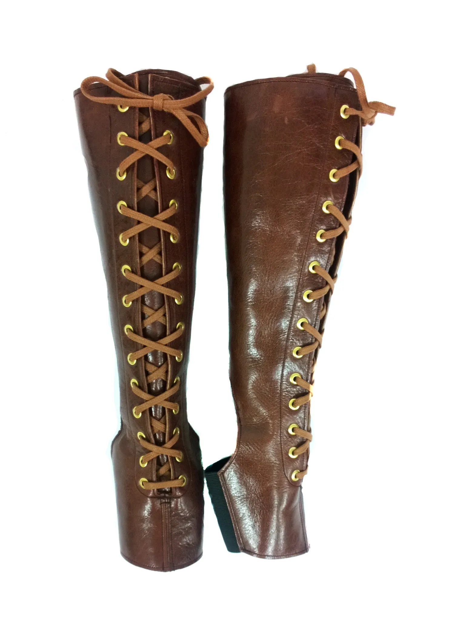 Brown Aerial boots w/ FRONT Lacing