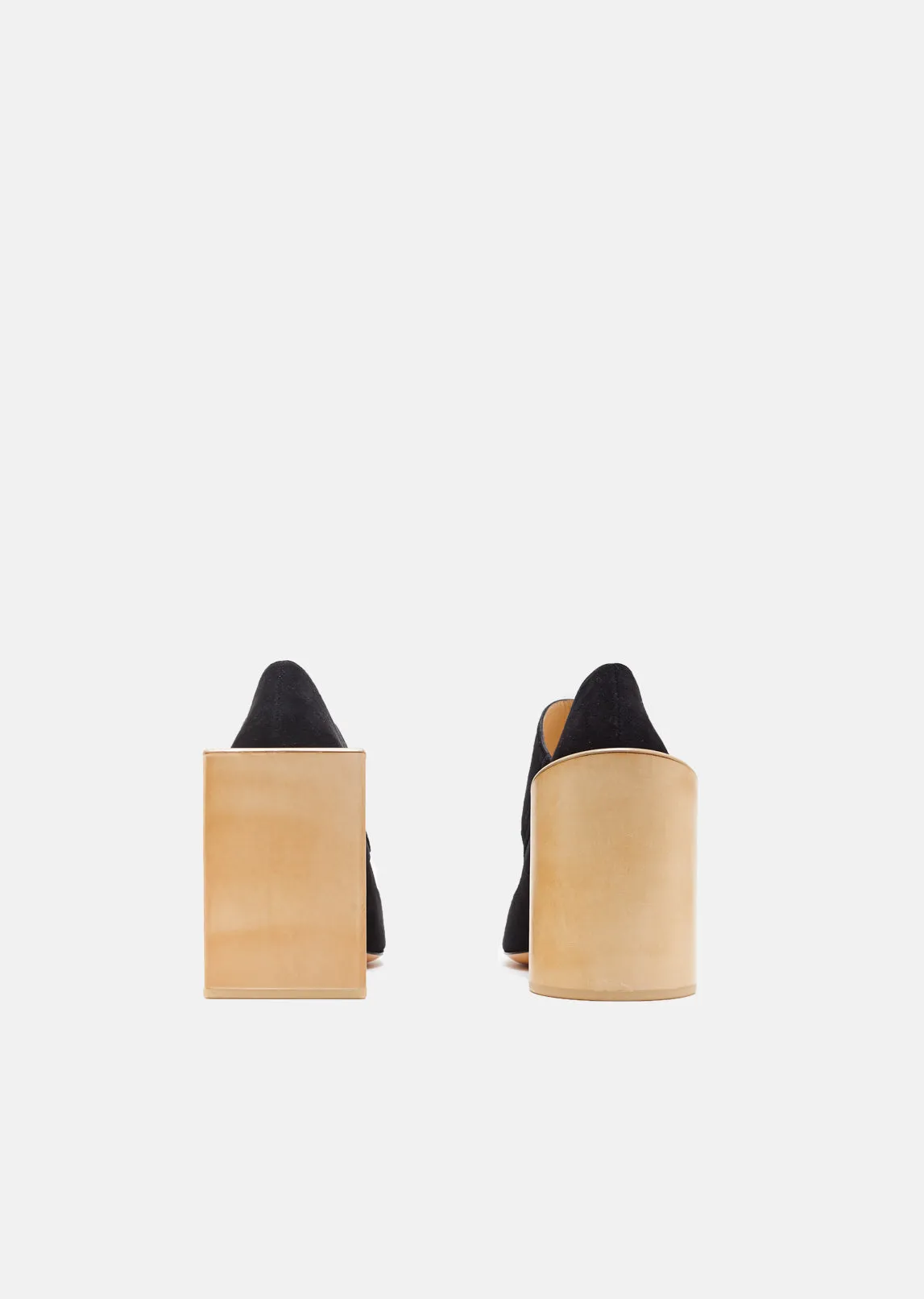 Button Suede Pumps