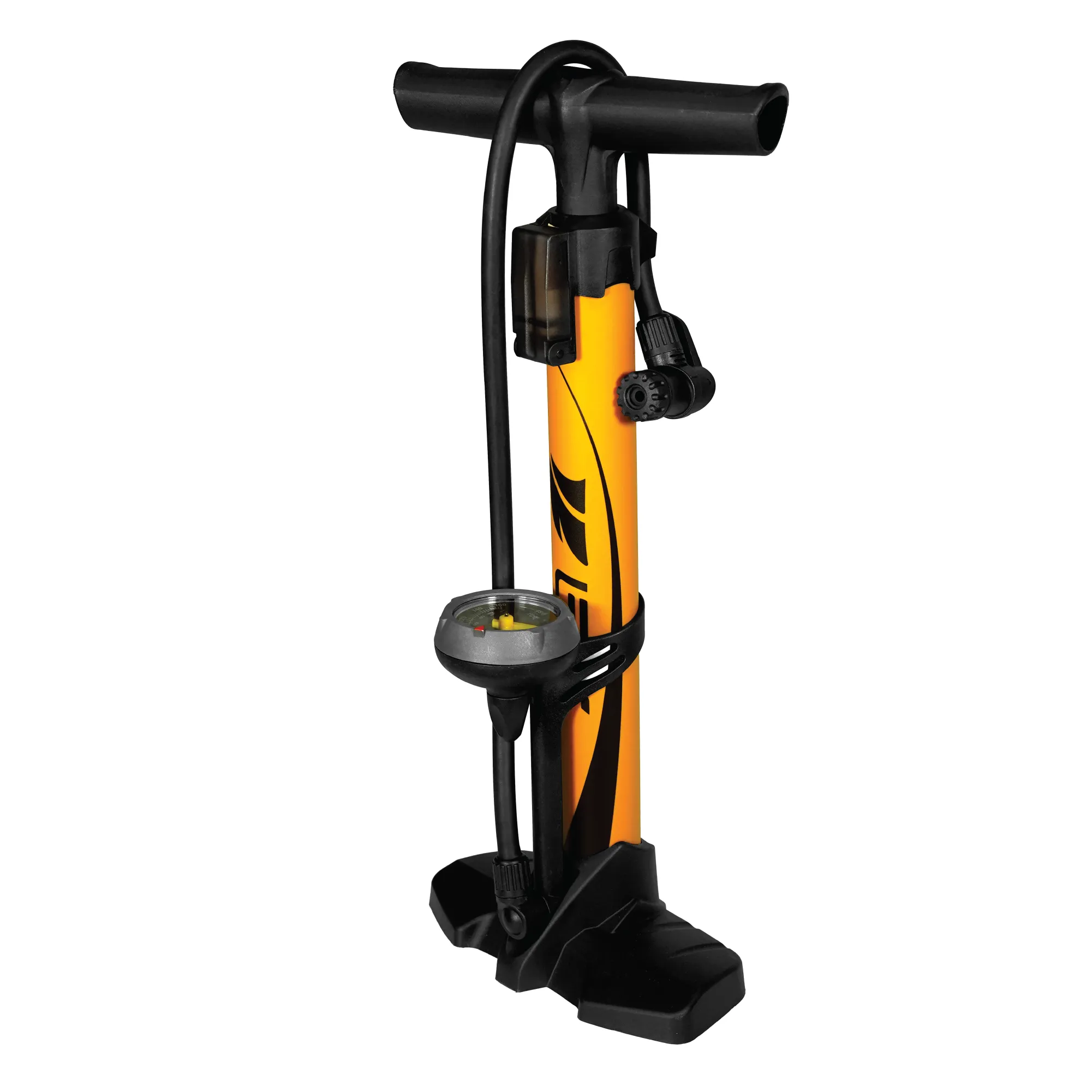 BV Bike Floor Pump 160 PSI High Pressure 17 inch Petite | BV-GF55S-YL