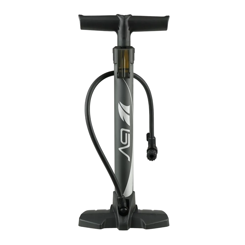 BV Bike Floor Pump 160 PSI High Pressure 17 inch Petite Dark Grey | BV-FL-04-B