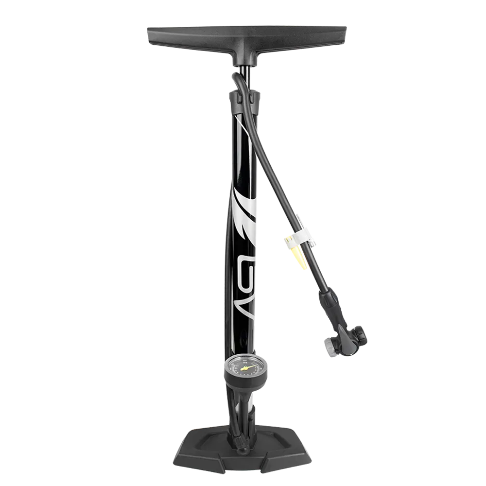 BV Steel Bike Floor Pump with Gauge | BV-GF55E-BK