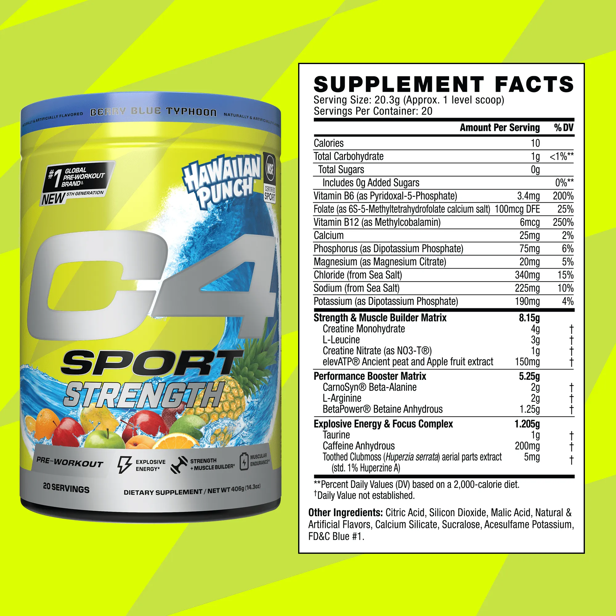 C4 Sport® Strength x Hawaiian Punch Pre Workout Powder