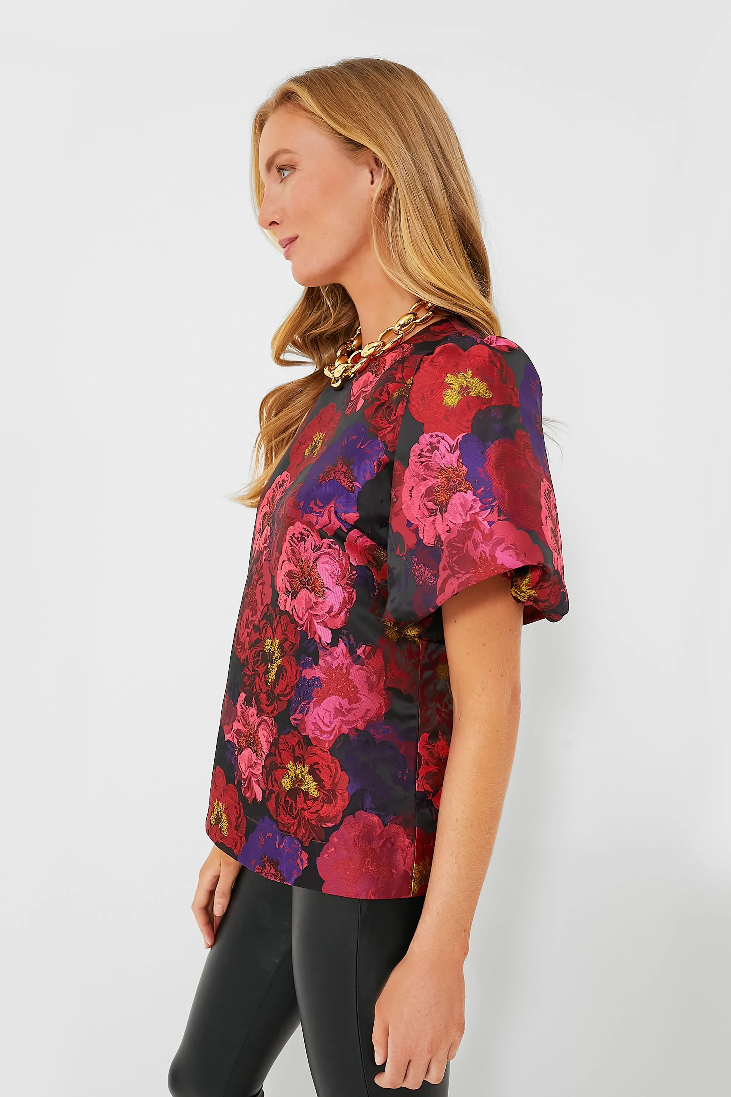 Camellia Jacquard Lyla Blouse