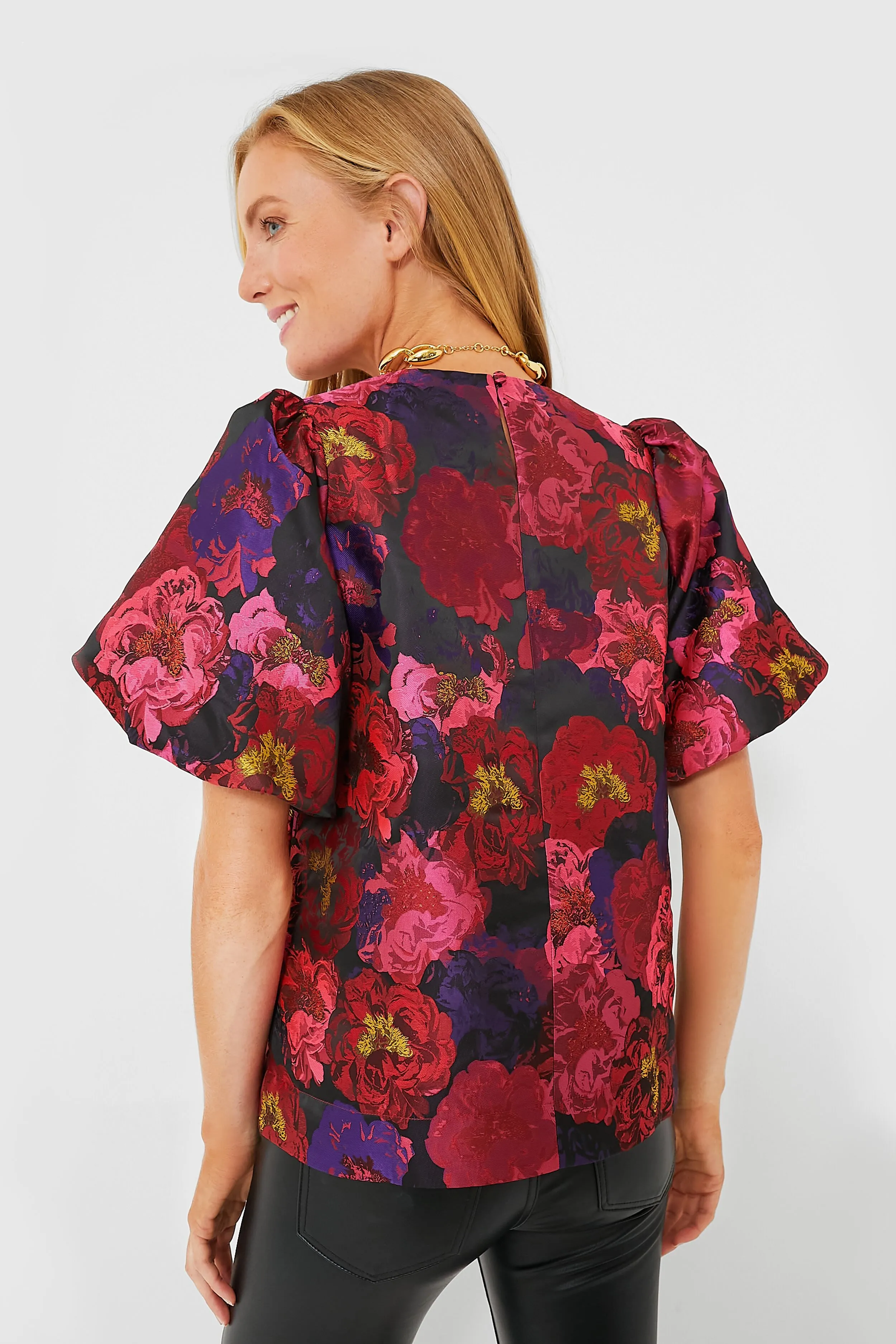 Camellia Jacquard Lyla Blouse