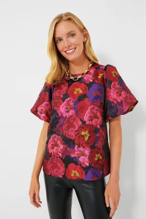 Camellia Jacquard Lyla Blouse