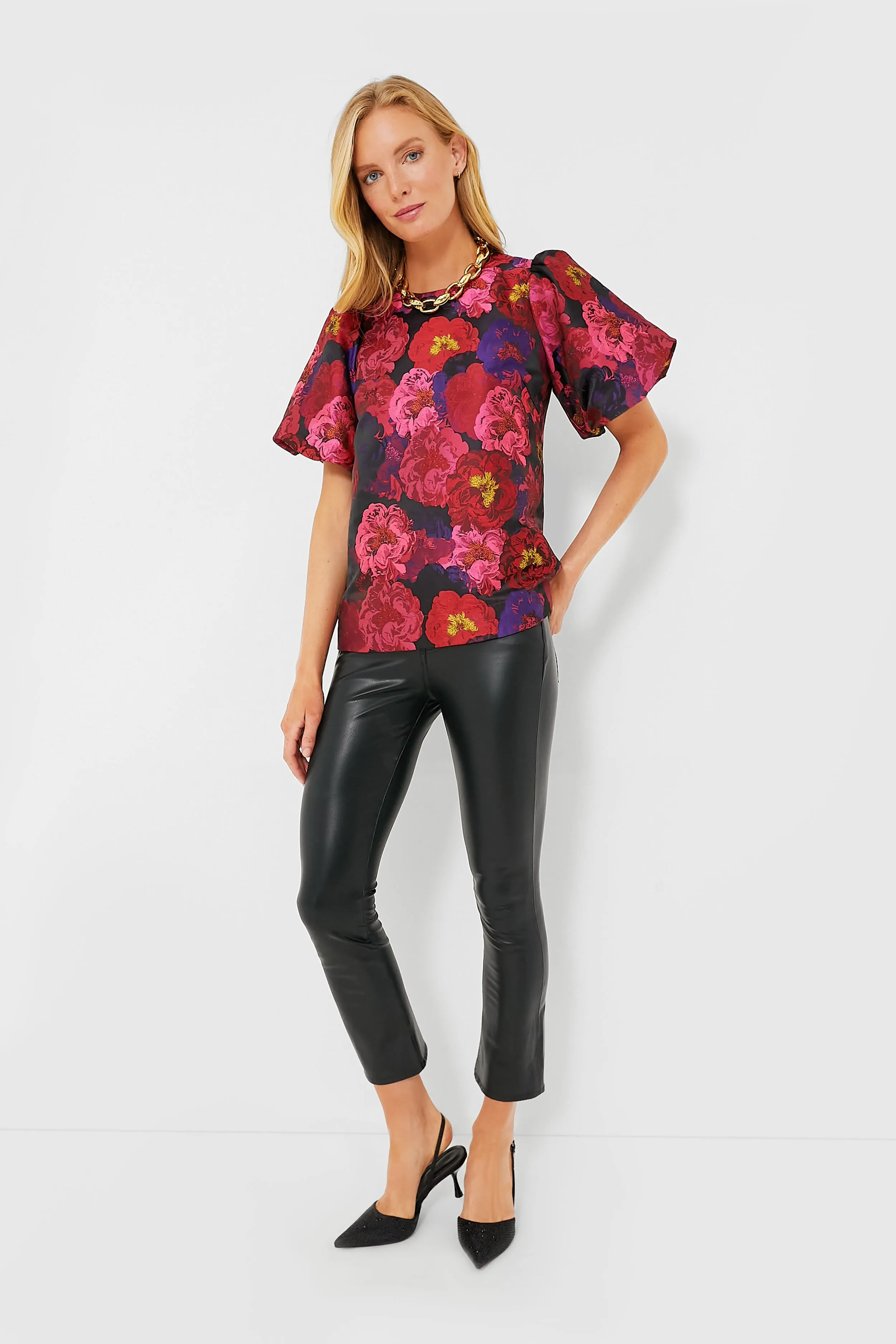 Camellia Jacquard Lyla Blouse