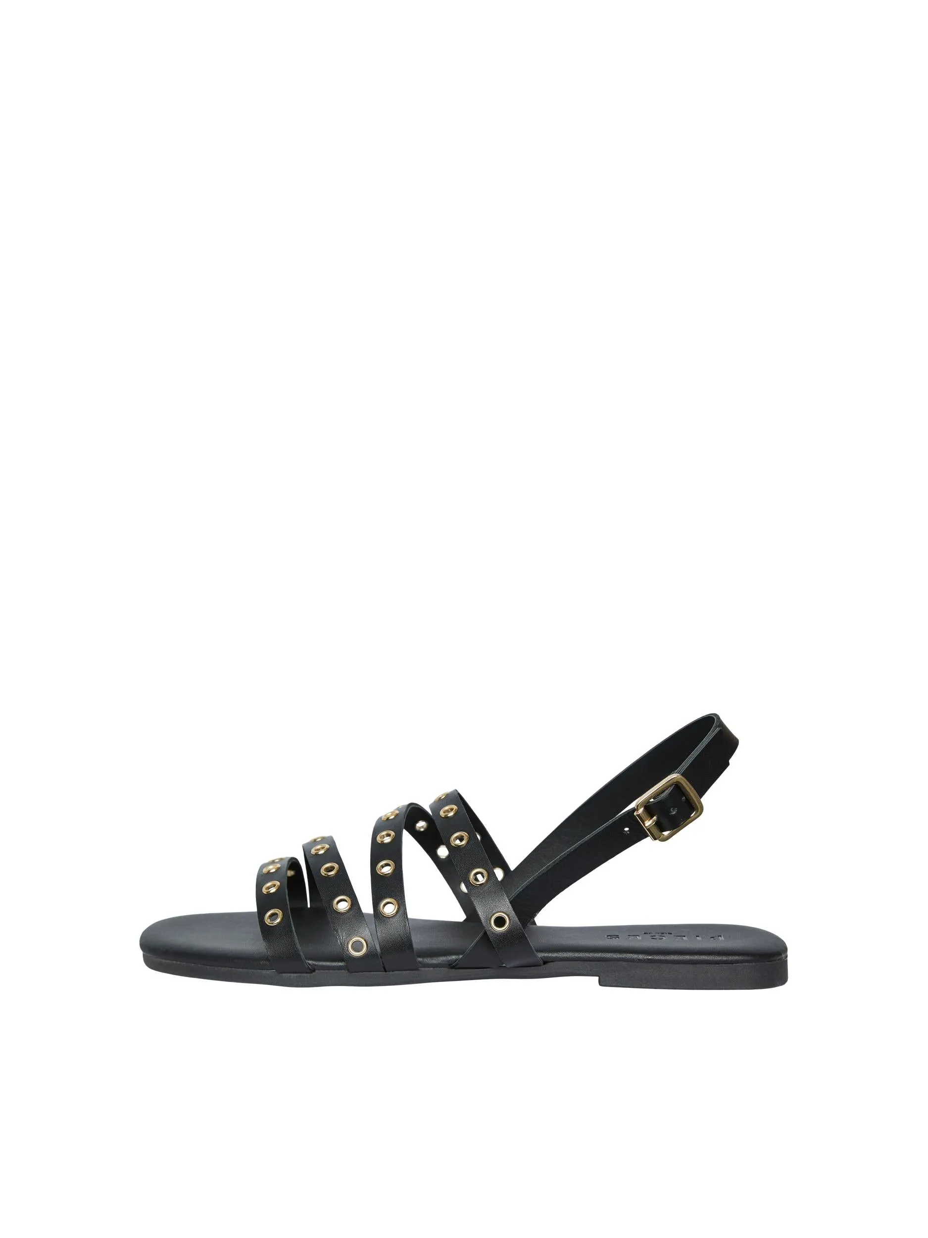 CANNE LEATHER SANDAL (BLACK)