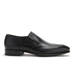 Caporicci 9921 Men's Luxury Italian Designer Shoes Black Calf-Skin Leather Loafers (CAP1046)