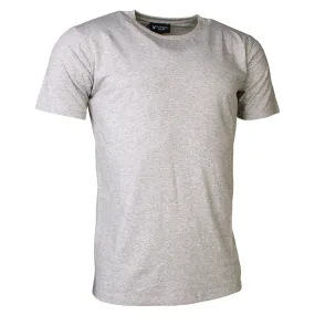 Carabou Men's Round Neck T-shirt - Grey Marl