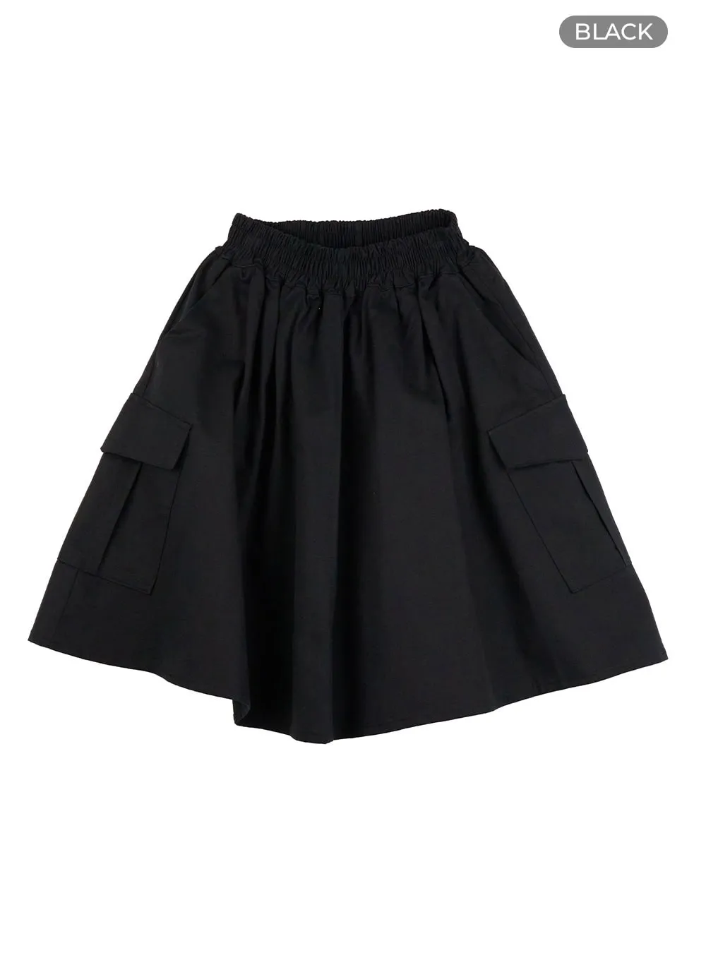 Cargo Chic Cotton Midi Skirt OL424