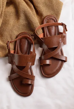 Carob Brown Criss Cross Flats