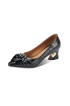 Chic Cow Leather Pumps with 5.5cm Heel