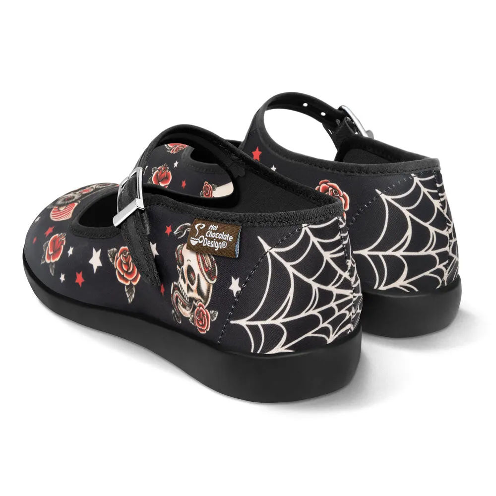 Chocolaticas® Dark Tattoo Women's Mary Jane Flat