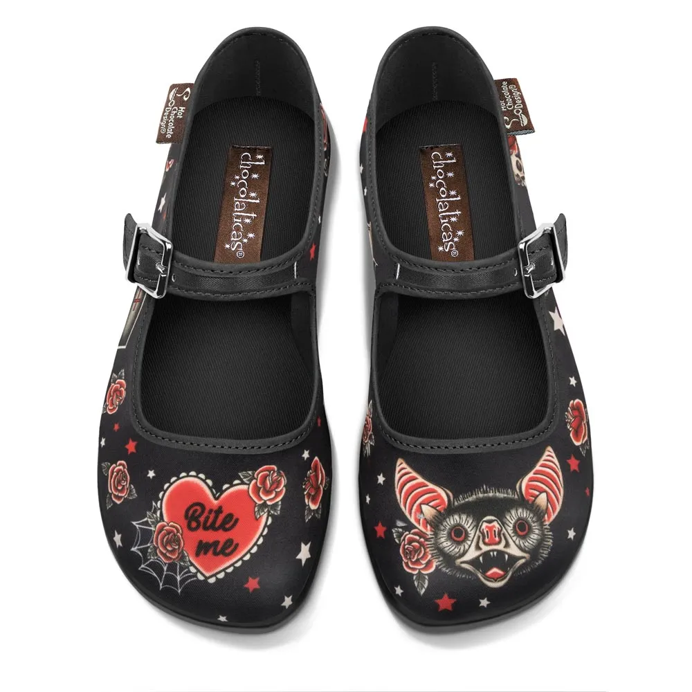 Chocolaticas® Dark Tattoo Women's Mary Jane Flat