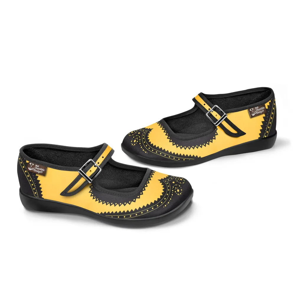 Chocolaticas® Havana Yellow Women's Mary Jane Flat