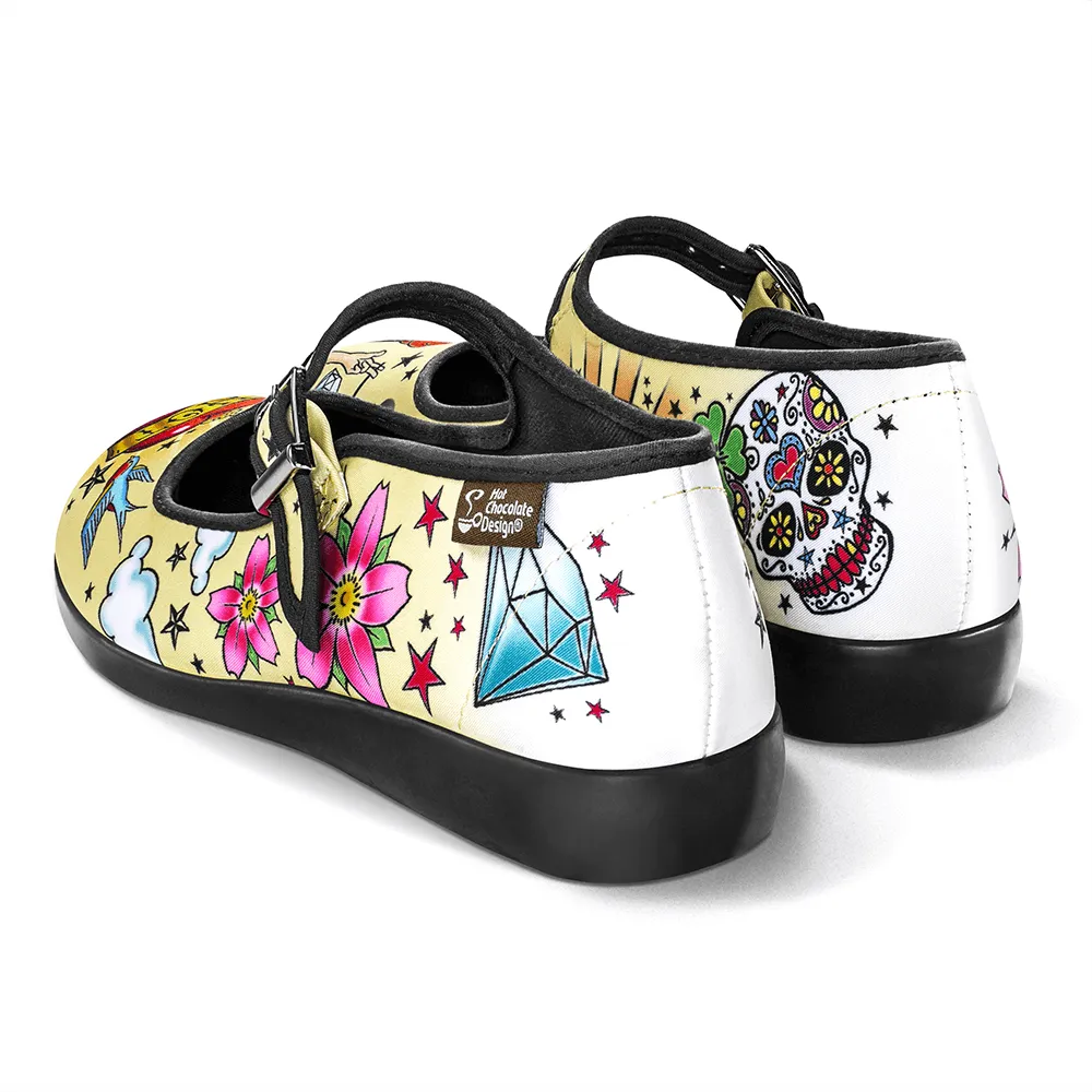 Chocolaticas® Tattoo Women's Mary Jane Flat