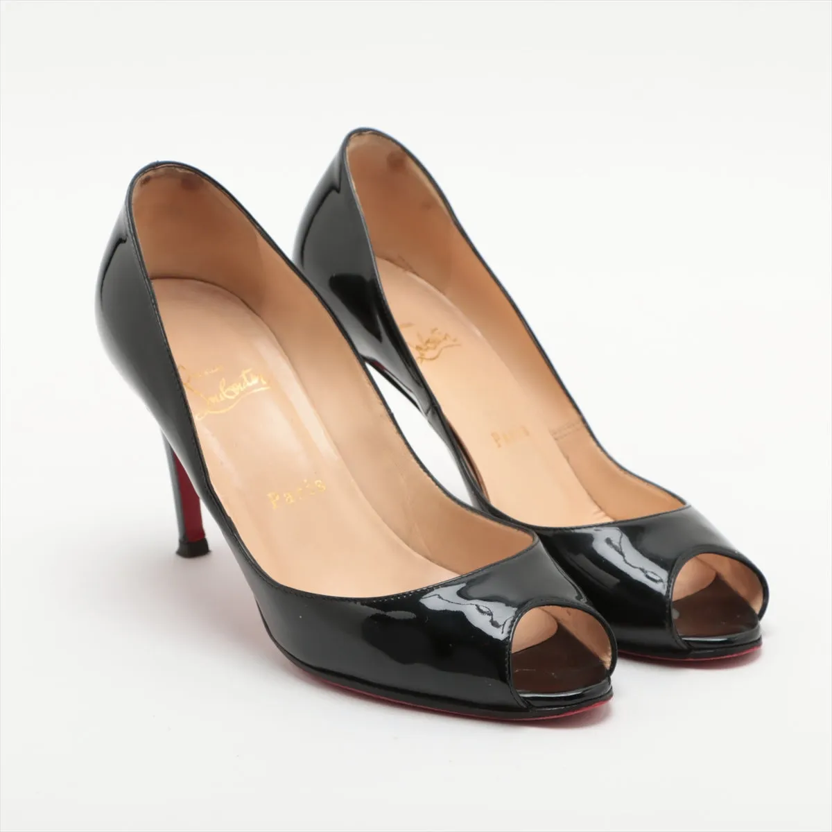 Christian Louboutin Patent Leather Open-toe Pump