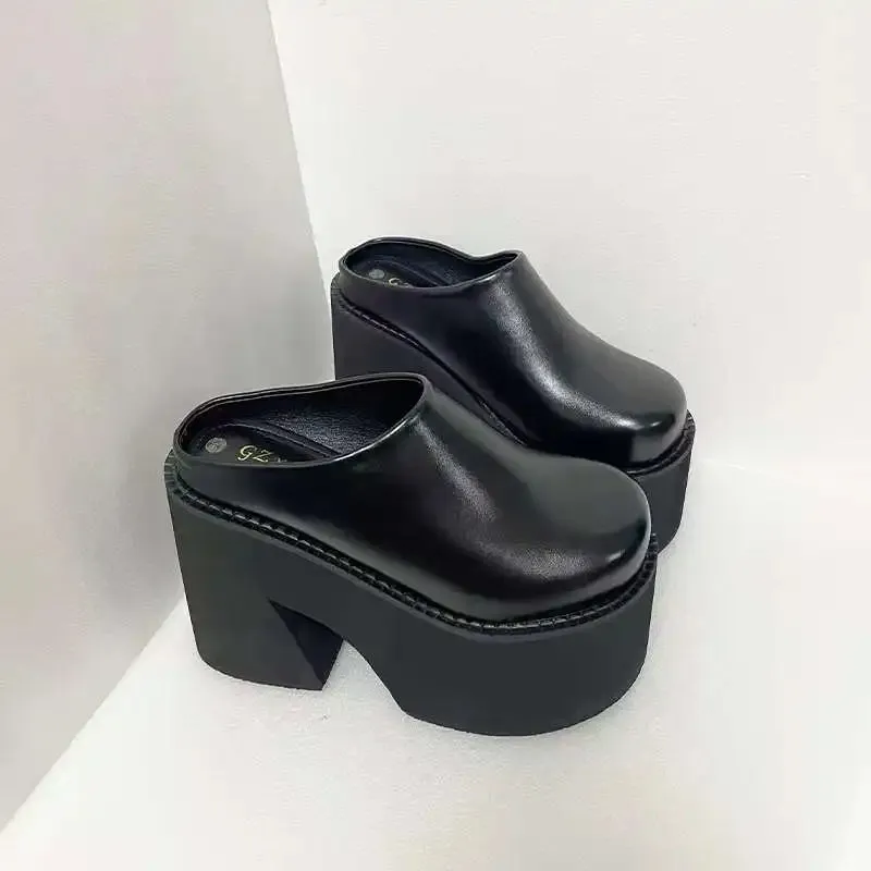 Chunky Heeled Platform Clogs