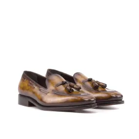 Cognac Patina Tassel Loafers