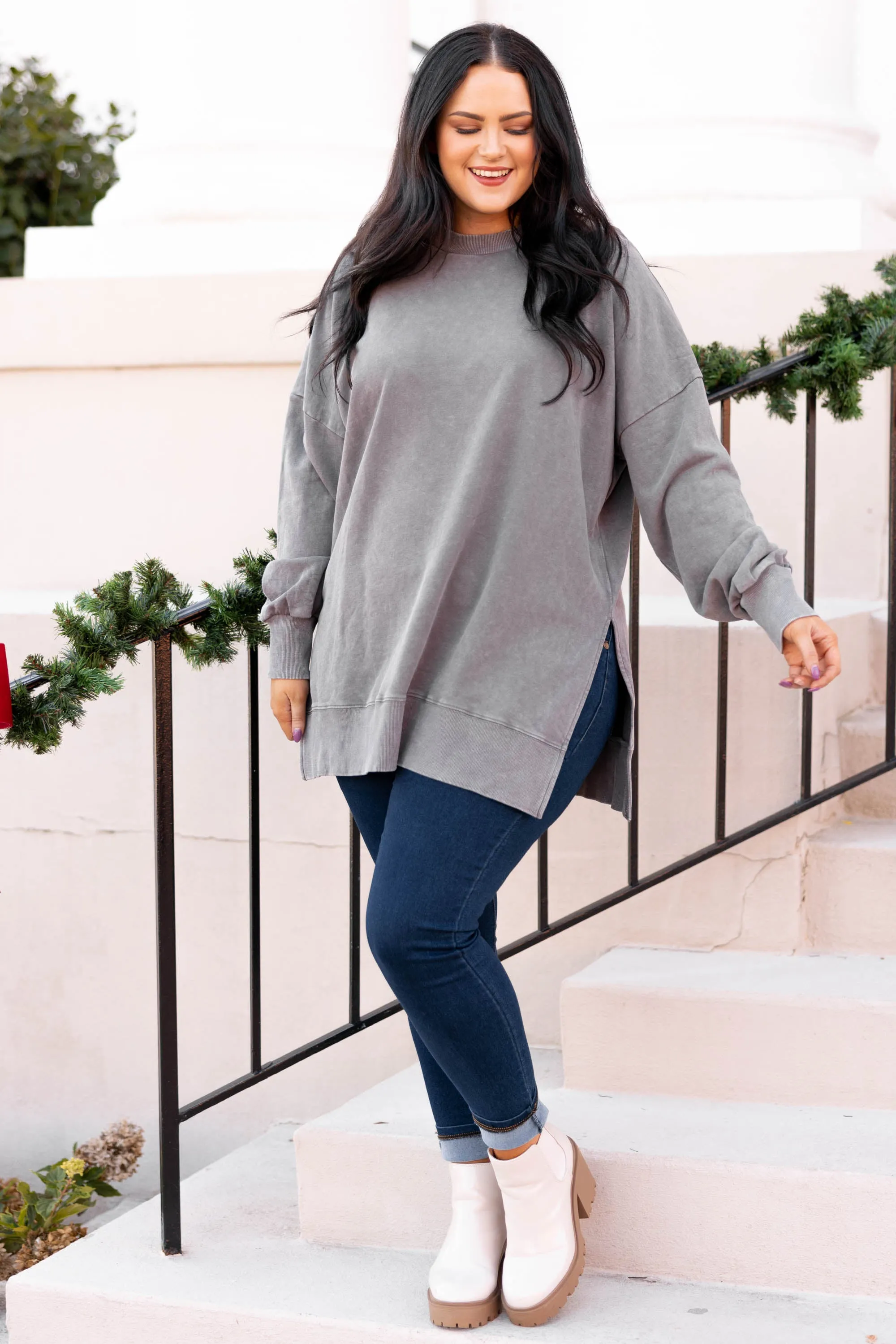 Cozy Pullover, Gray