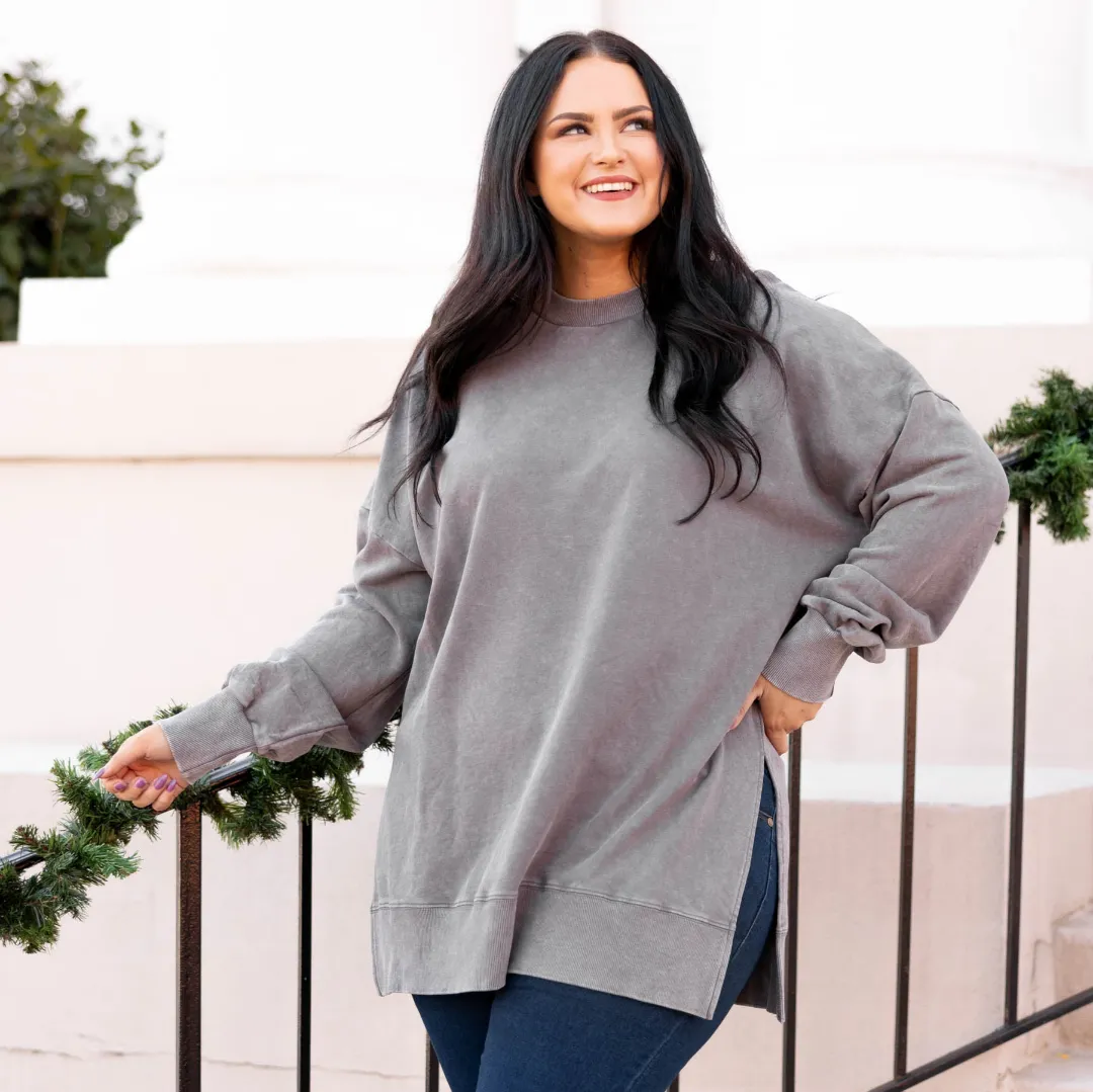 Cozy Pullover, Gray