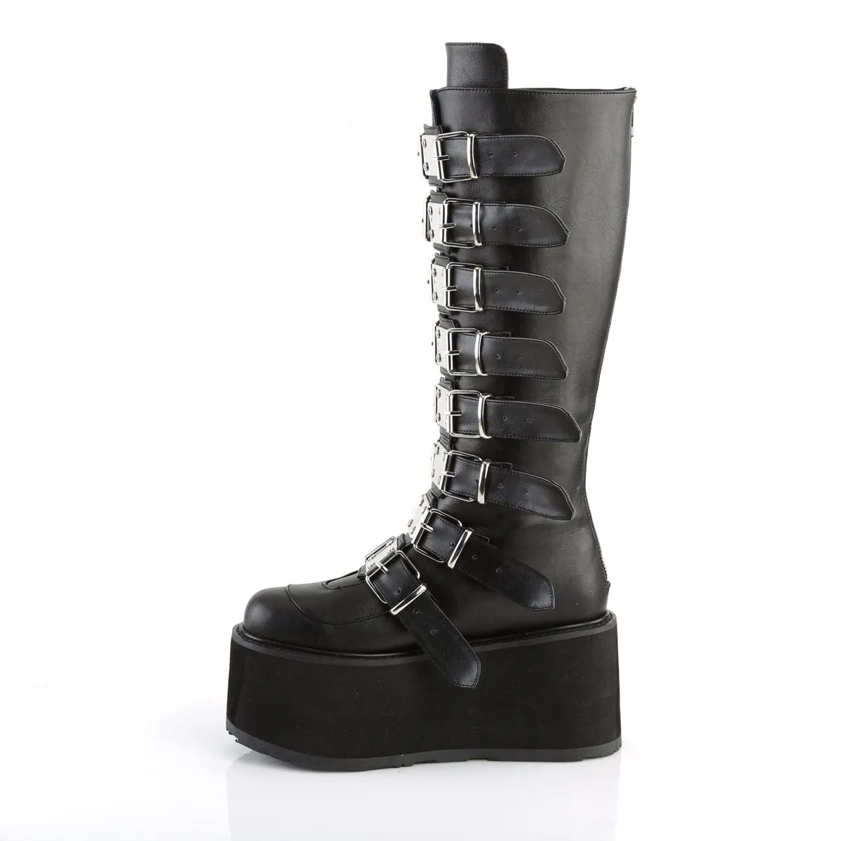 DAMNED-318 Black Vegan Leather