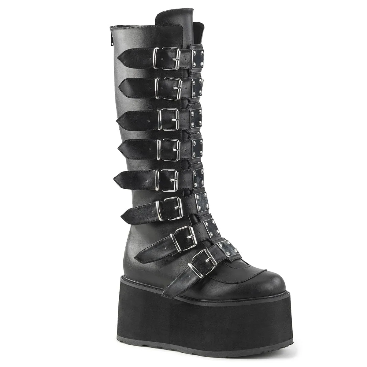 DAMNED-318 Black Vegan Leather