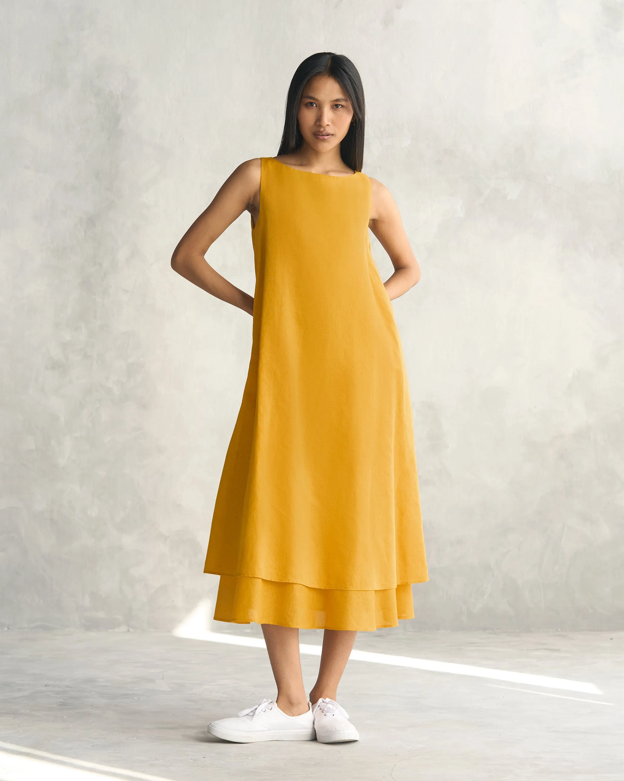 Double Layer Dress - Ochre