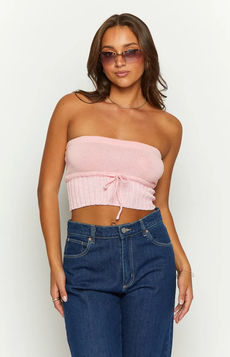 Eloise Pink Knit Tube Top