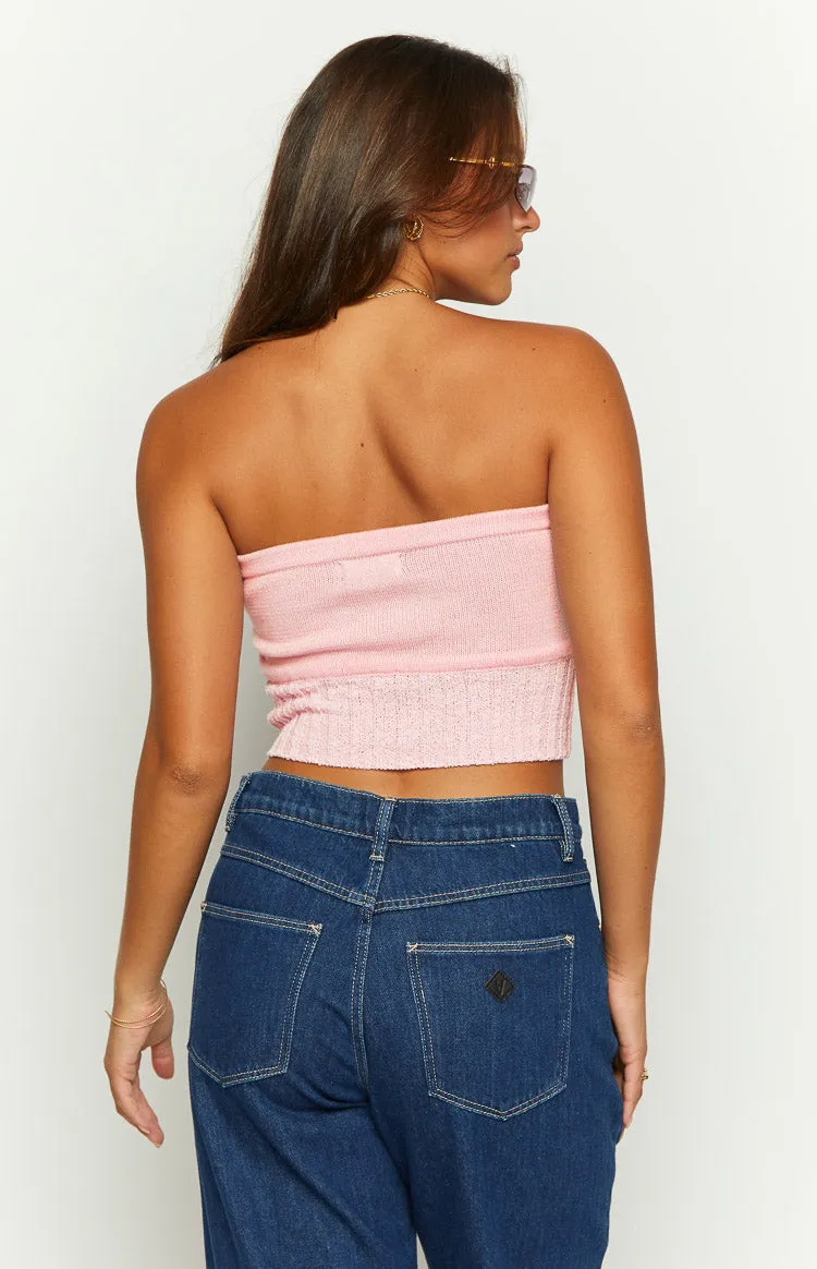 Eloise Pink Knit Tube Top