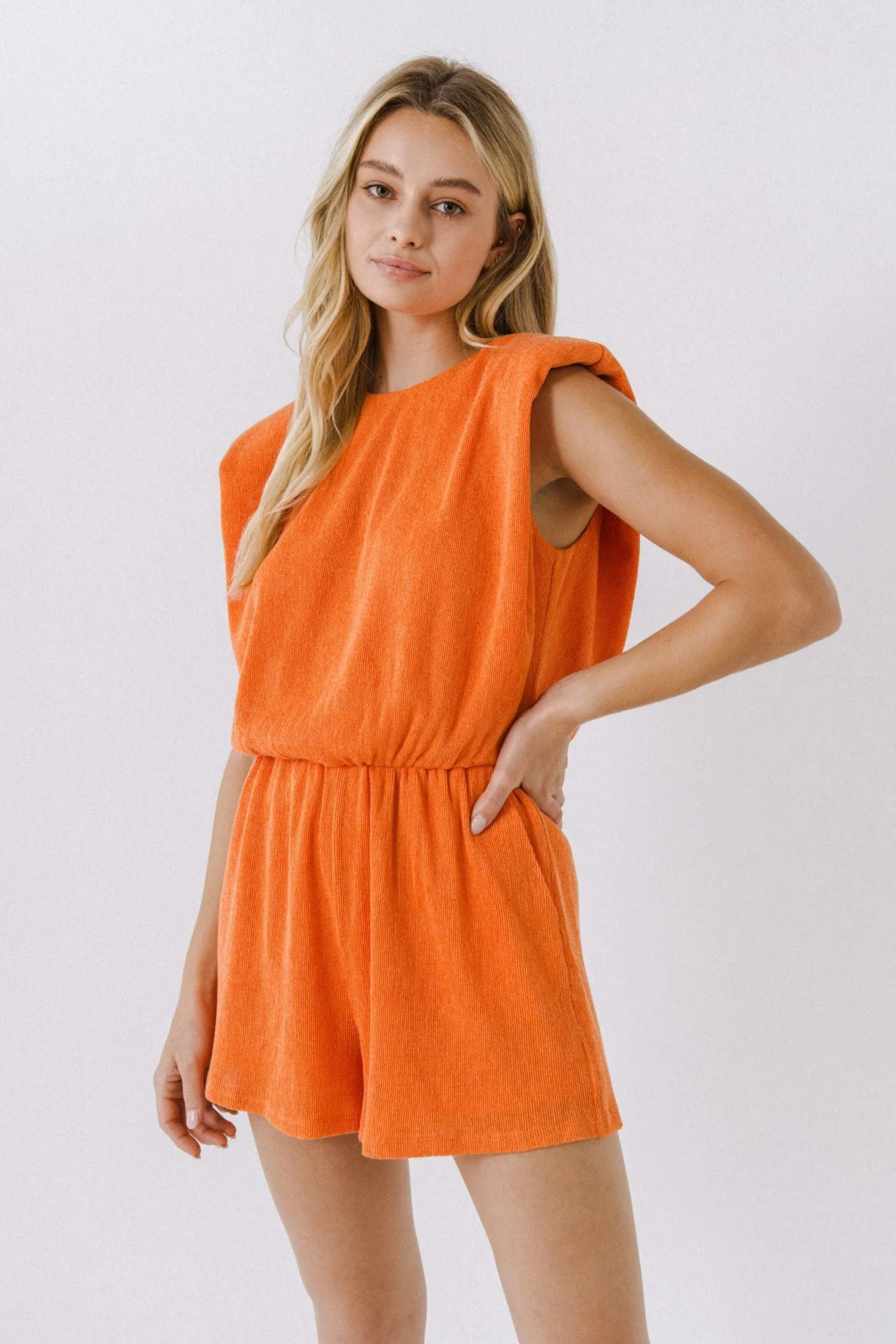 Endless Rose - Pleated Sleeveless Romper