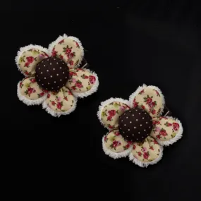 Fabric Flower Hair Clips [Pair]