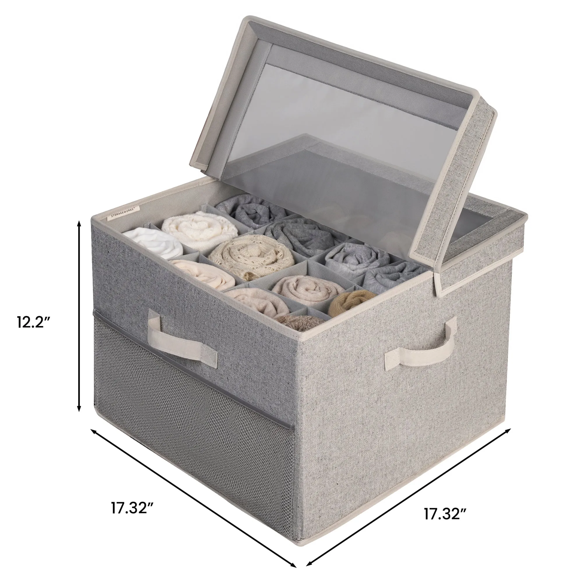 Fabric Shoe Storage Box with Lid