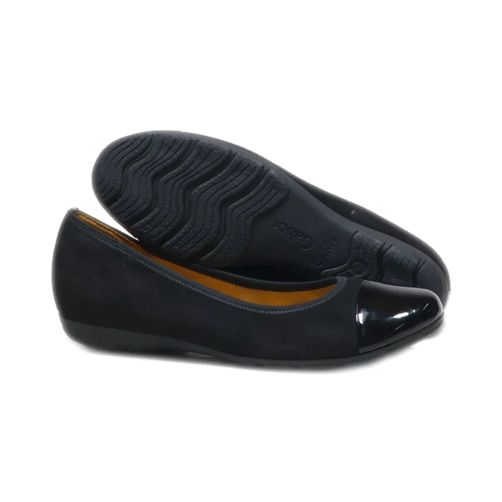 Gabor Hovercraft Ballerinas Leather Black Colour For Women